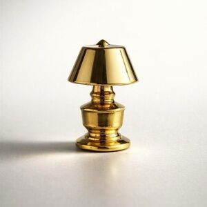 Gold Japanese Lustreware Vintage Mini Lamp Figurine